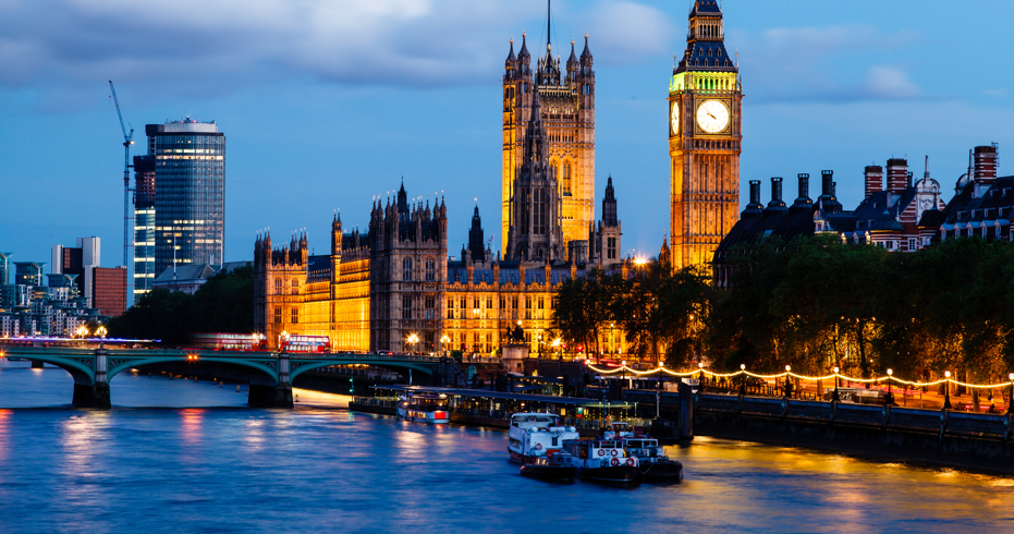 House of parliament on the river