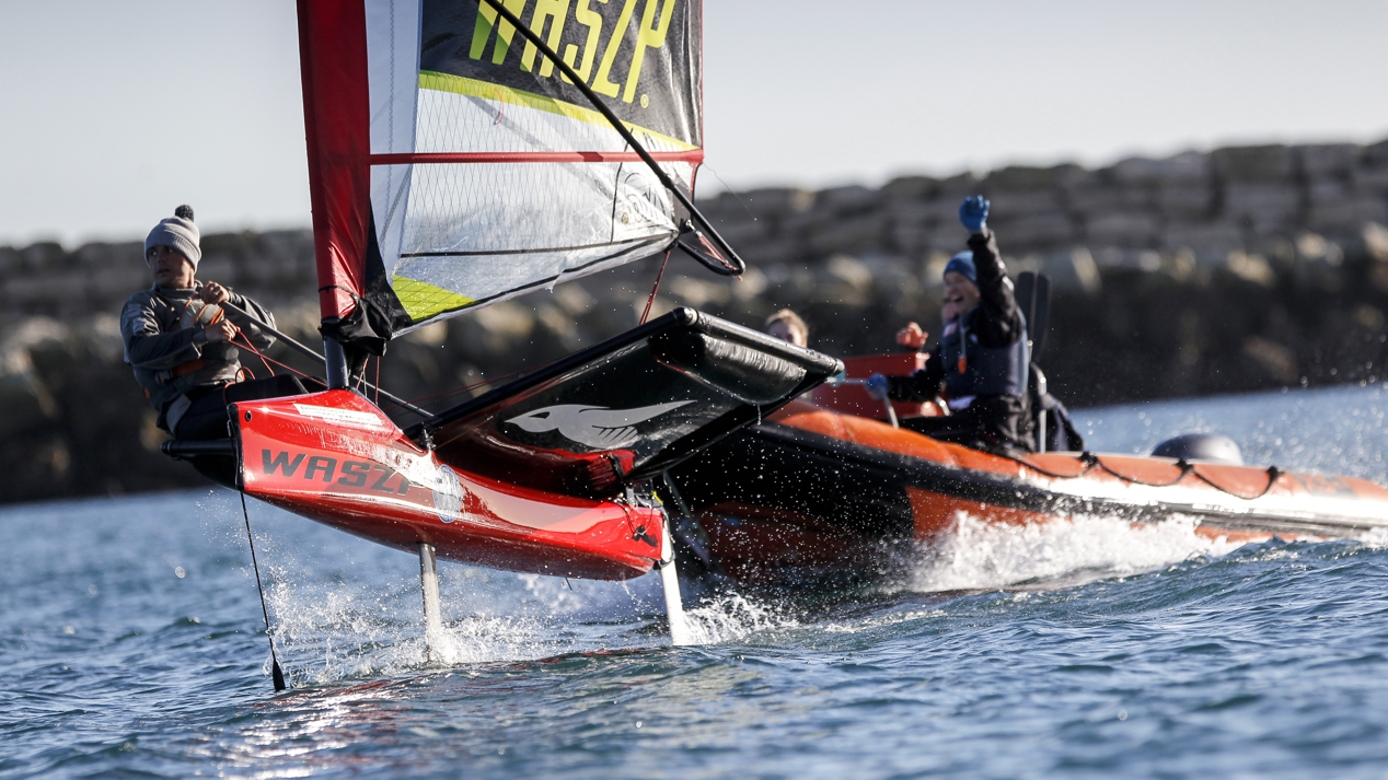 dinghy foiling course in preparation for racing