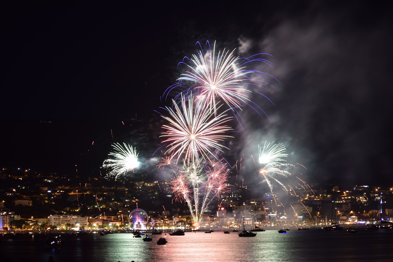 Fireworks at night