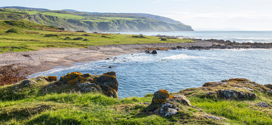 The beach next to Uisaed Point, Machrihanish on the Kintyre Peninsula, Argyll & Bute, Scotland UK