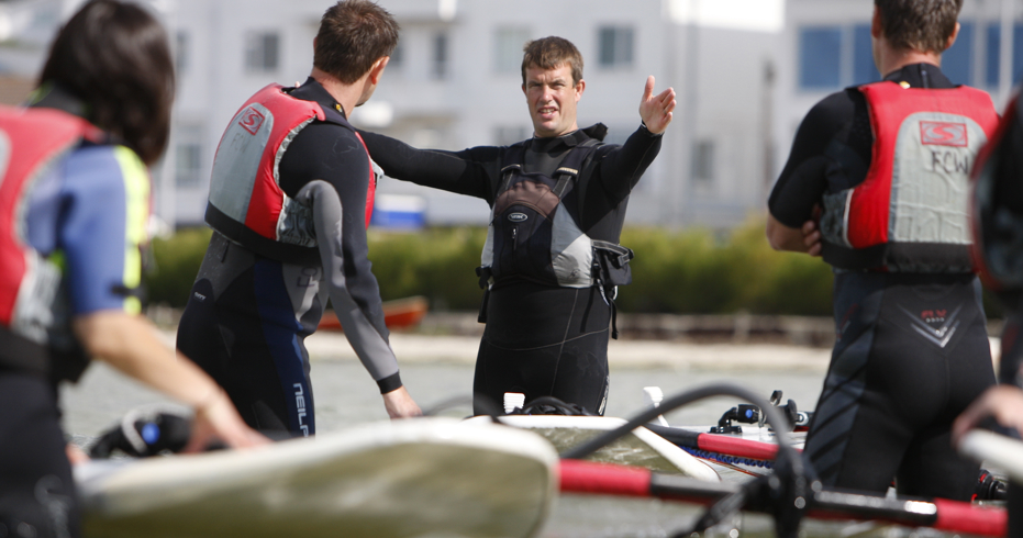 An instructor carrying out their lesson with trainees