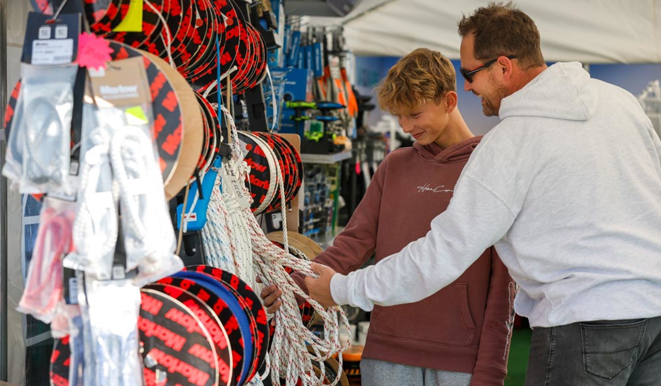 Family shopping at the Southampton Boat Show