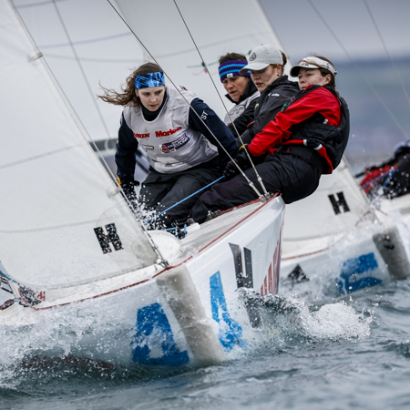 young people sailing together during a sailing session