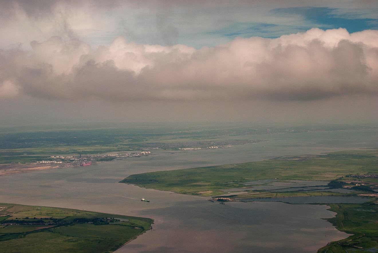 	Near the estuary of the River Thames in Kent, England