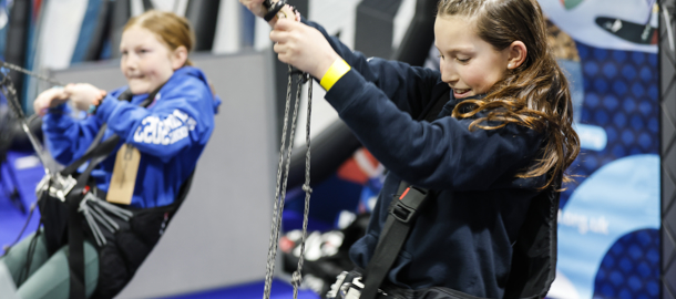 Test yourself on the trapeze rig